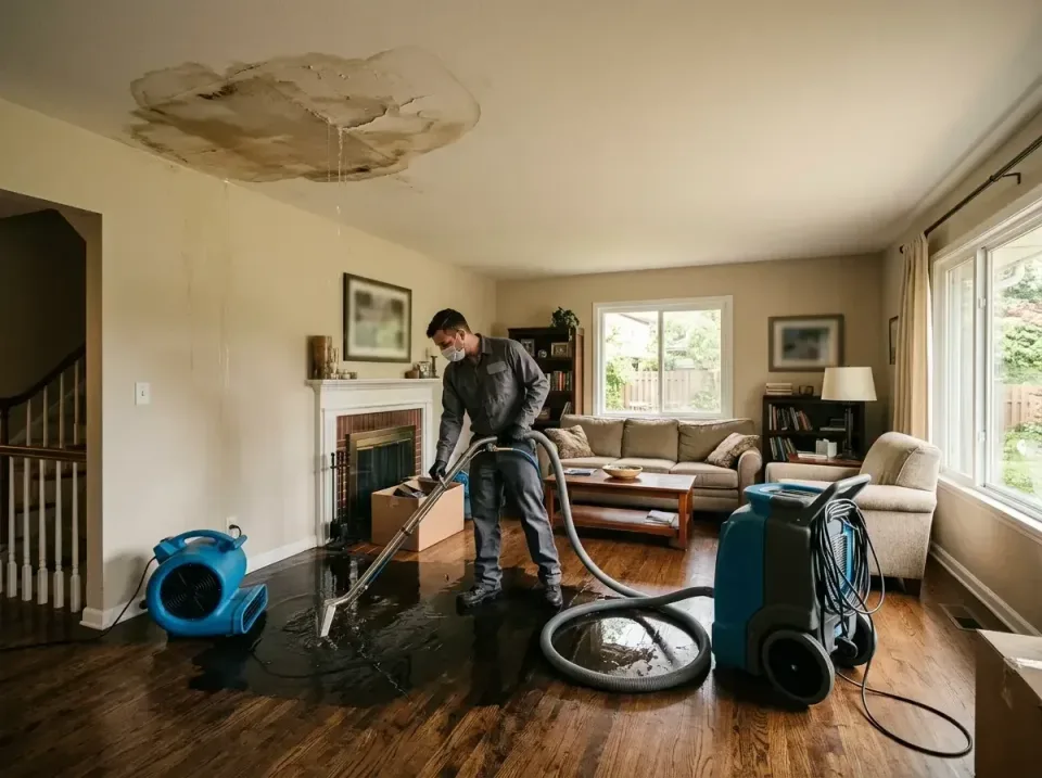 attic-pipe-burst-ceiling-drip-008 — frequently asked questions, Water Damage Restoration & Carpet Care in Athens, IL
